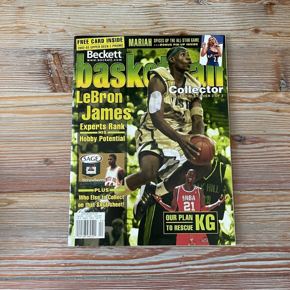 LeBron James with Beckett Basketball Magazine - December 2003 Issue - Picture 1 of 4
